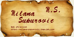Milana Supurović vizit kartica